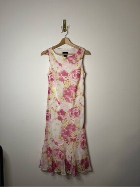 Y2K Vintage Floral Midi Dress